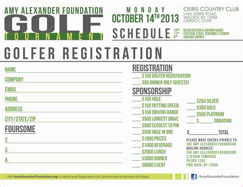 golf outing registration online free.